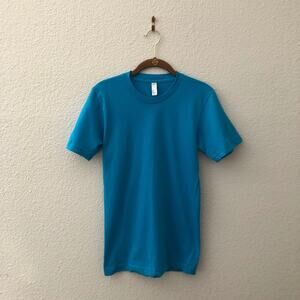 American Apparel Blue Unisex Tee T-shirt Top NWOT